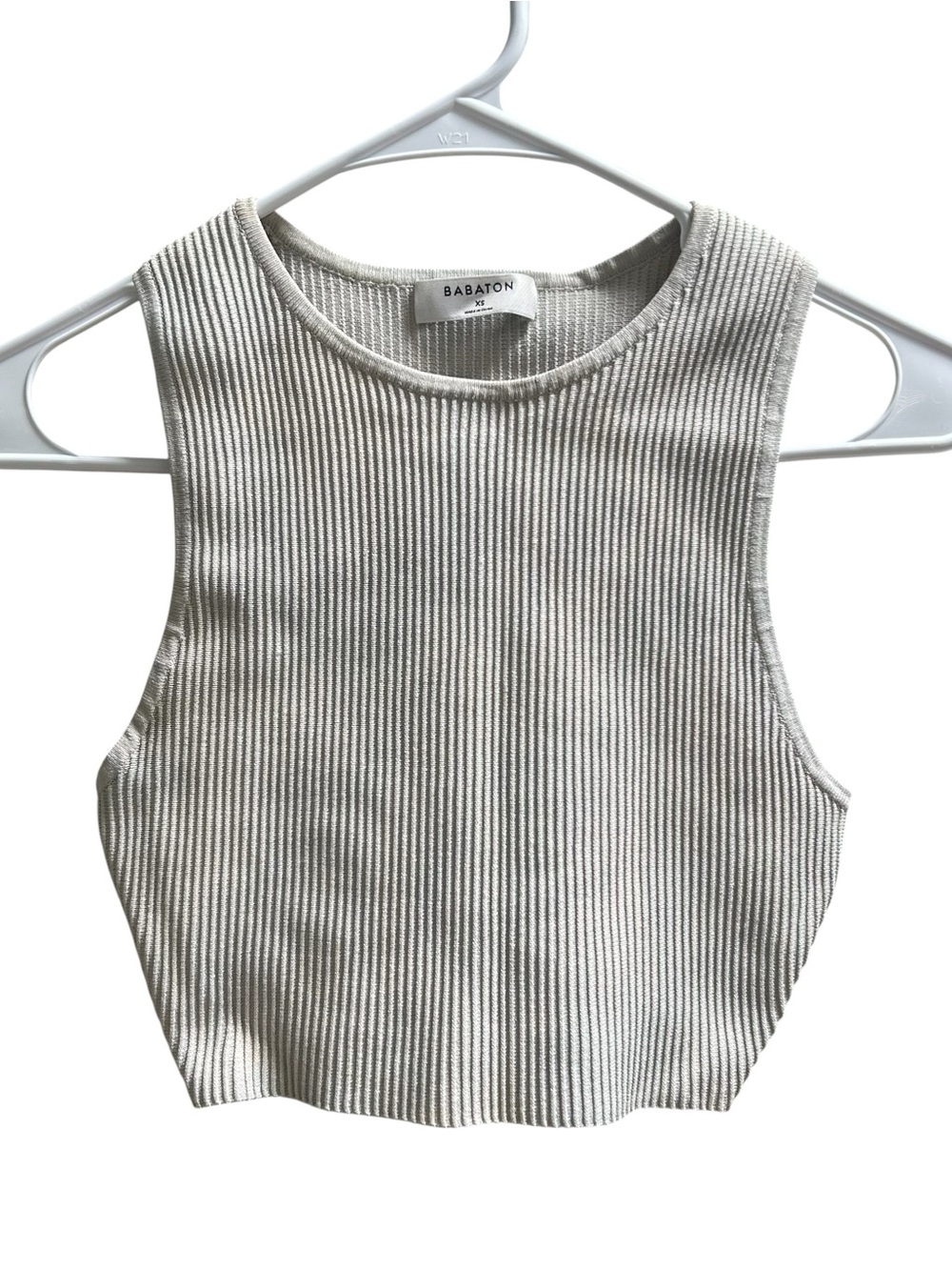 Babaton Aritzia Ribbed Tie Dye Tank Top Womens XS Gray